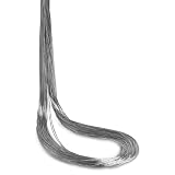 Sterling Liquid Silver 30-Strand Necklace, 30"