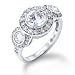 Bling Jewelry Designer Inspired Sterling Silver Pave CZ Triple Circlet Engagement Ring Size 7