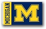 Michigan Wolverines Premium 2 Sided 3x5 Flag e