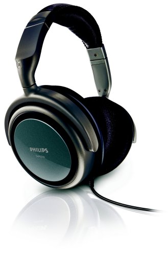 Philips SHP 2700 HiFi Kopfhörer (3m OFC-Kabel, ultimativer Tragekomfort) schwarz