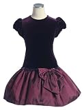 Super Cute! New Drop Waisted Velvet Holiday Christmas Dress ~ 2 to 16 Girls ~ Choice of Plum or Red