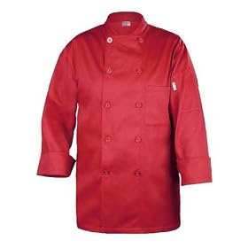 Chef Works REPC-Red, Nantes Basic Chef Coat, Red, Small by Chef Works