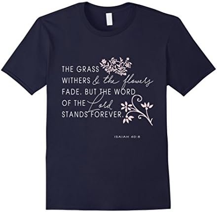 Men's Christian Bible Verse Quote T-Shirt -Isaiah 13:8 XL Navy
