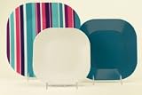 Siena 12 Piece Dinnerware Set 10 Color: Chilling Fusion/Neptune Blue/Arctic White