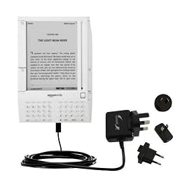 International Wall / AC Charger for the Amazon Kindle (1st Generation) - Gomadic Brand w/ TipExchange Technology