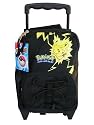 Pikachu Pokemon Kids Rolling Backpack Luggage Bag (Color Blue)