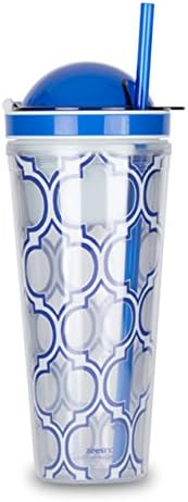 Thirzt 2 Go AC3014SS Double-Walled Insulated Sanck and Drink Tumblers, Blue