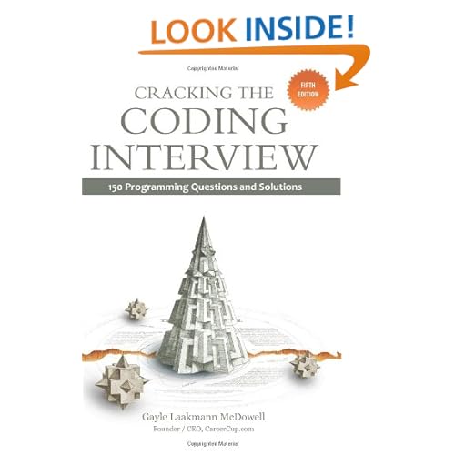 Cracking the Coding Interview: 150 Programming Questions and Solutions