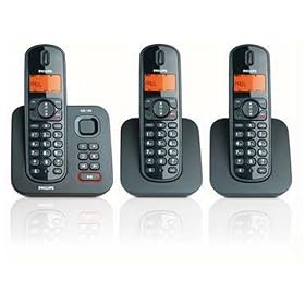 Philips CD1553B/05 Digital Cordless Phone With Answering Machine - Triple Handset