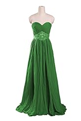 Off the Shoulder Sleeveless  Shirred Beaded Chiffon/Satin Prom Dress  With Ruffles