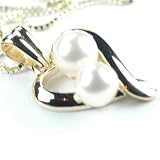9ct Yellow Gold Culture Pearl Heart Pendant And 18 Chain