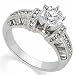 14Kt White Gold Ladies Diamond Engagement Ring, Semi-Mount (Center stone is not included)