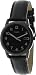 Timex Unisex Elevated Classics T2N947 Black Leather Quartz Watch with Black Dial