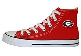 Game Day Hi Top Red University of Georgia Logo Canvas