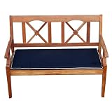 Luxury 2 Seat Bench Garden Furniture Cushion Black New