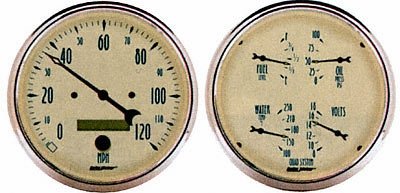 Auto Meter 1803 Antique Beige Gauge Kit Box