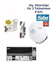 P671 dig. Satanlage 2 TN DAA 850 wei&szlig; Twin Argus schwarz