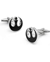 Sirius Jewelry Mens Cufflinks Black Star Wars Rebel Alliance Symbol Cufflinks for Mens with Nice Case