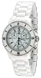 Oniss #ON8044-L Women's Oversized White Ceramic Sports Chronograph Watch