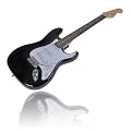 C.GIANT E-Gitarre S-Modell Schwarz mit Palisander-Griffbrett