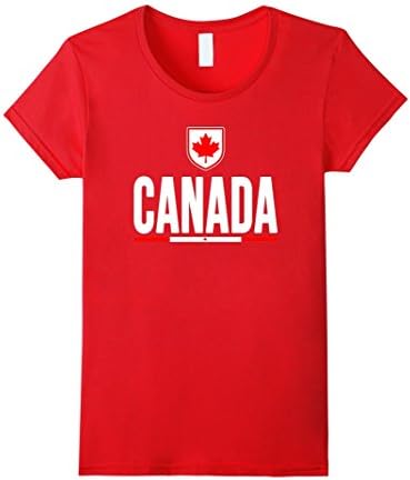 Women's CANADA T-SHIRT 2016 Canadian Maple Leaf Tee Men Women Kids Small Red