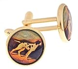 Gold plated cufflinks with an image of a dog with presentation case. Made in the U.S.A 41EDE8F8sQL. SL160 Gold plated cufflinks with an image of a dog with presentation case. Made in the U.S.A