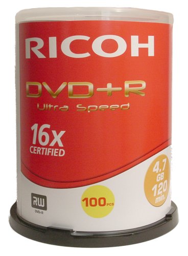 Ricoh DVD+R 16x Speed 100er Spindel DVD-Rohlinge