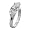 Sterling Silver Triple Heart Cz Promise Ring