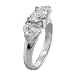 Sterling Silver Triple Heart Cz Promise Ring