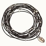 Piano Wire Bracelet - Hematite/Silver