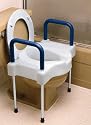 Talle-Ette Extra Wide Elevated Toilet Seat with Aluminum Arms and Legs