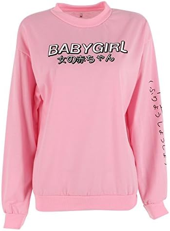 INTERBUY Japanese Harajuku Style Pullover Autumn Women Hoodie Sweatshirt Long Sleeve Tops