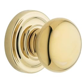 Baldwin 5405.030.IDM Classic Half Dummy Knob Set, Polished Brass by Baldwin