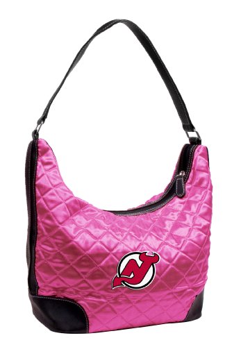 NHL New Jersey Devils Pink Quilted Hobo