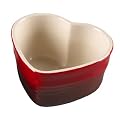 Le Creuset Stoneware Heart Ramekin, 0.3 Litre, Cerise