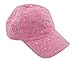 Glitzy Game Sequin Trim Baseball Cap for Ladies, Pink