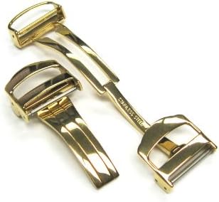Deployment Clasp 16/18mm Fit Cartier Strap Buckle #1 Gold