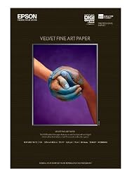 Epson Velvet Fine Art Paper (13x19 Inches, 20 Sheets) (S041637)