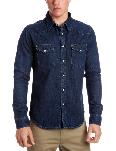 Lee Herren Hemden/ Freizeit  SLIM WESTERN - L643AFBS, Gr. 60/62 (XXL), Blau (DARK STONE) Preisvergleich