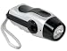 Hand Crank Self Powered Silver Dynamo 5 LED Flashlight