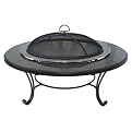 Green Granite and Stainless 40" Fire Pit