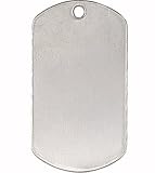 Shiny Stainless Military Dog Tags W Chain