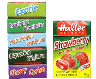 Halter - Strawberry Hard Candies - Sugar Free - 40 G by Hard Candy