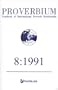 Proverbium: Yearbook of International Proverb Scholarship (No. 8, 1991)