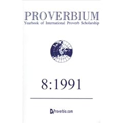 Proverbium: Yearbook of International Proverb Scholarship (No. 8, 1991)