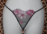 Ladies Embroidered Thong w/Triangle Back 0/S Fits Most (Click for more colors)