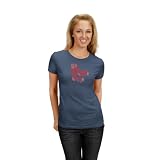 MLB Boston Red Sox Cooperstown Women's Short Sleeve Crew Neck Jersey Tee (Pigment Denim, Medium)