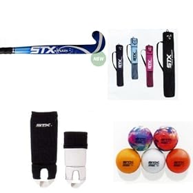 Click here to buy STX Splash Field Hockey Package (Length=32-Inch,Ball Color=Rainbow,Bag Color=Navy,Shin....