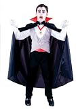 Lets Party By FunWorld Classic Vampire Child Costume / Black - Size Standard - One Size