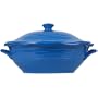 CorningWare Casual Collections 3-Quart Oval Casserole Dish, Blue and White